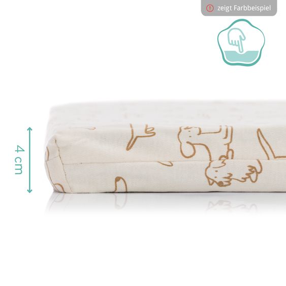 Fillikid Travel Cot Mattress Rolled for travel cots with 120 x 60 cm incl. carry bag - Cream