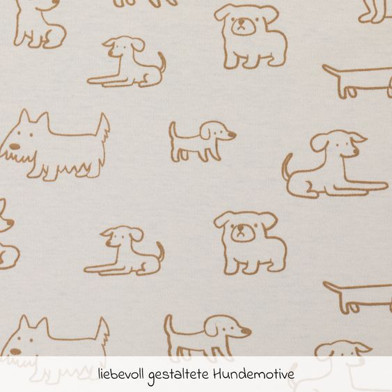 Fillikid Reisebettmatratze gerollt für Reisebetten mit 120 x 60 cm inkl. Tragetasche - Hund - Beige