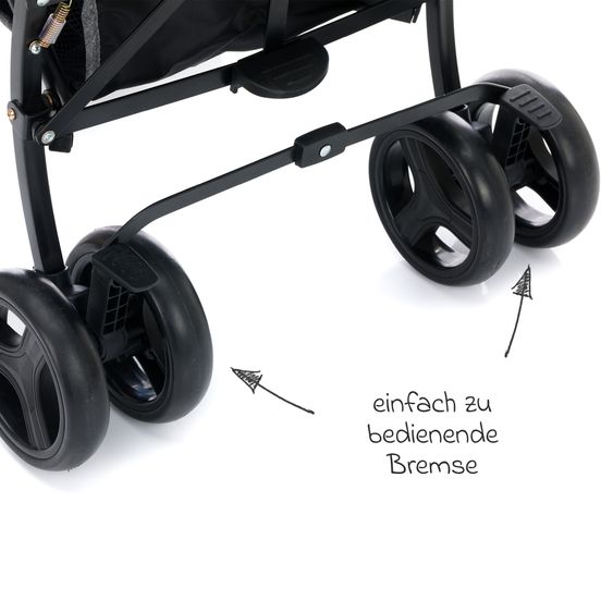 Fillikid Reisebuggy & Sportwagen Fill Sprinter nur 6,5 kg leicht mit Liegefunktion - Grau Hellgrau