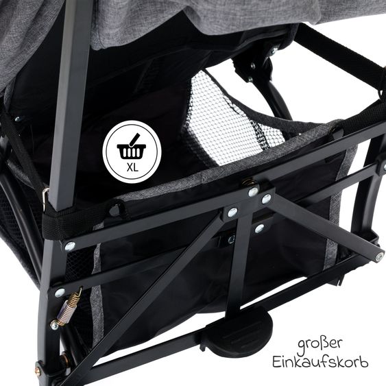 Fillikid Reisebuggy & Sportwagen Fill Sprinter nur 6,5 kg leicht mit Liegefunktion - Grau Hellgrau