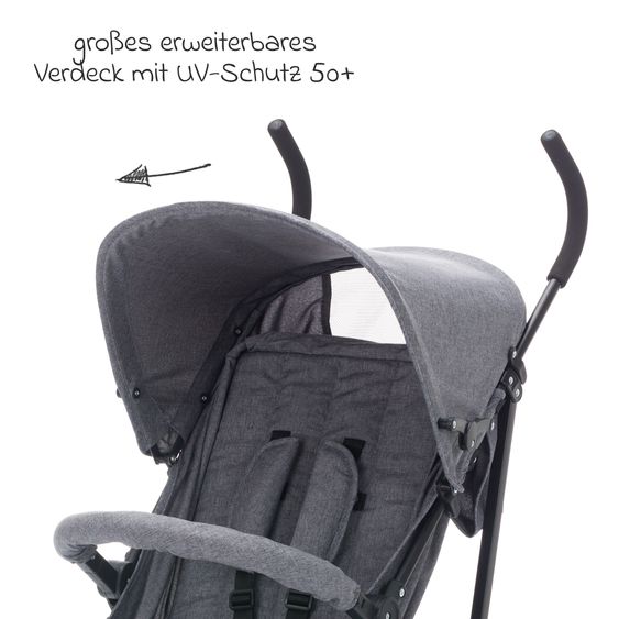 Fillikid Reisebuggy & Sportwagen Fill Sprinter nur 6,5 kg leicht mit Liegefunktion - Grau Hellgrau