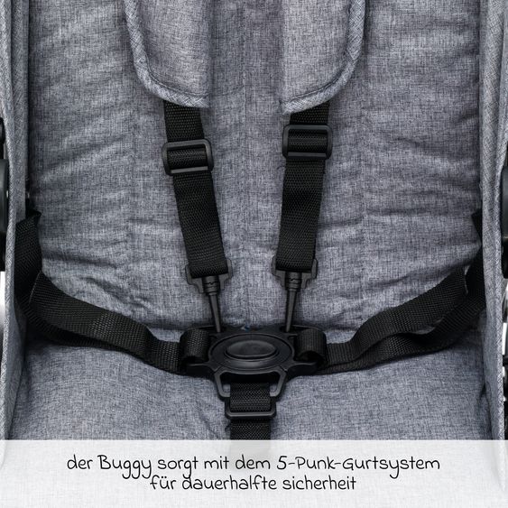 Fillikid Reisebuggy & Sportwagen Fill Sprinter nur 6,5 kg leicht mit Liegefunktion - Grau Hellgrau