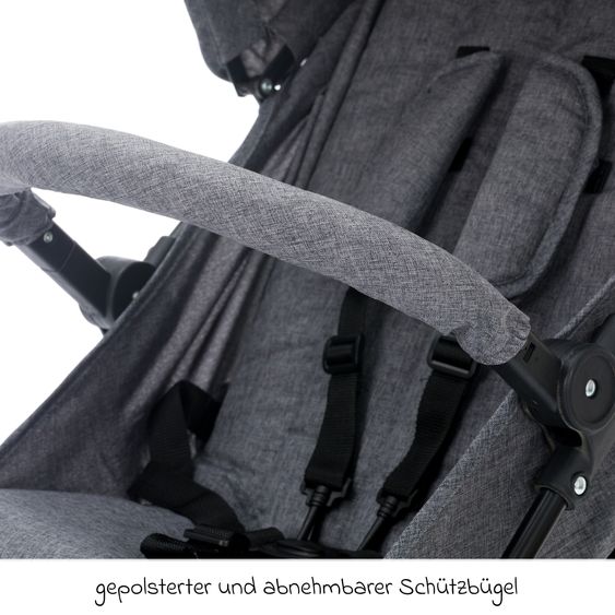 Fillikid Reisebuggy & Sportwagen Fill Sprinter nur 6,5 kg leicht mit Liegefunktion - Grau Hellgrau