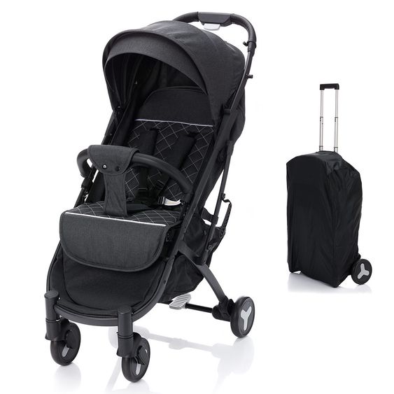 Fillikid Reisebuggy Tourer mit Trollygriff und Transporttasche - Dunkelgrau Melange