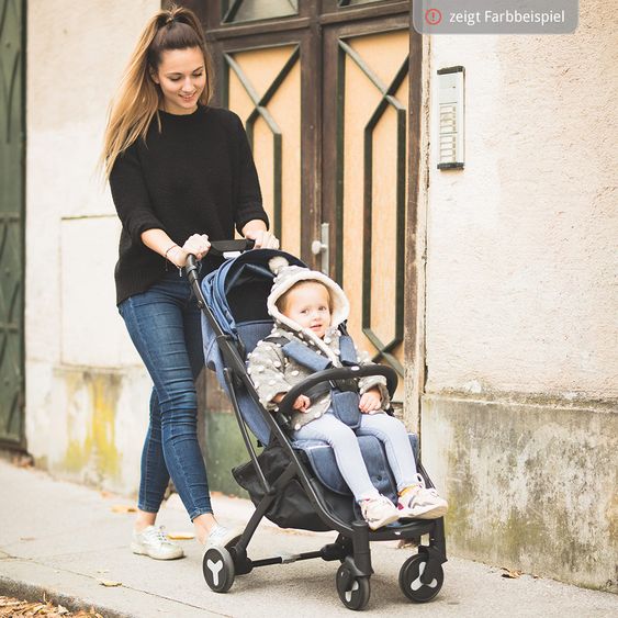 Fillikid Reisebuggy Tourer mit Trollygriff und Transporttasche - Dunkelgrau Melange