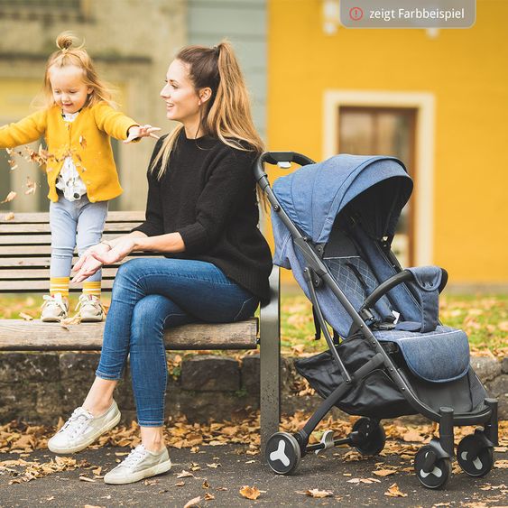 Fillikid Reisebuggy Tourer mit Trollygriff und Transporttasche - Dunkelgrau Melange
