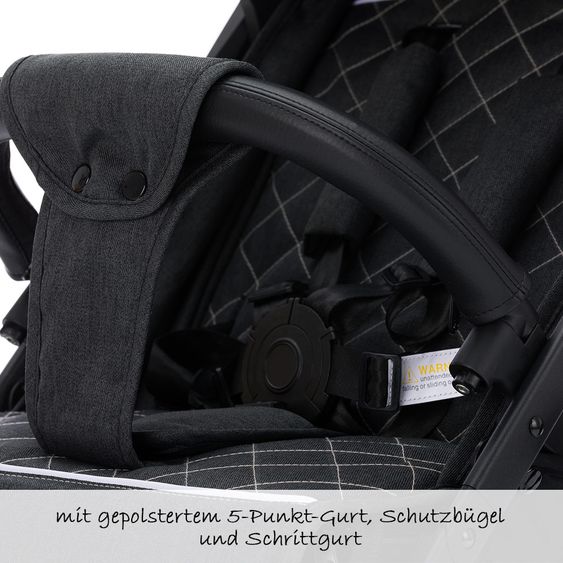 Fillikid Reisebuggy Tourer mit Trollygriff und Transporttasche - Dunkelgrau Melange