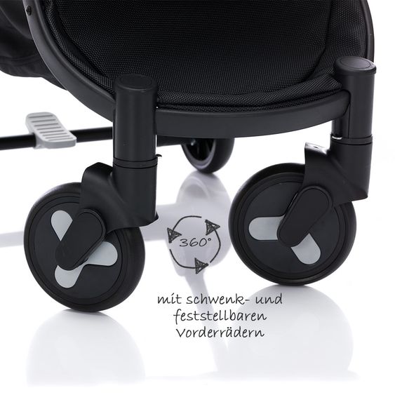 Fillikid Reisebuggy Tourer mit Trollygriff und Transporttasche - Dunkelgrau Melange