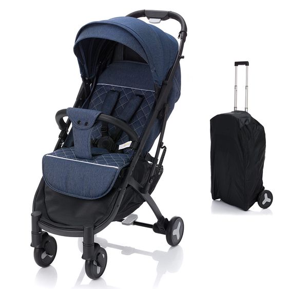 Fillikid Reisebuggy Tourer mit Trollygriff und Transporttasche - Marine Melange