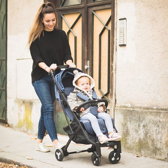 Fillikid Reisebuggy Tourer mit Trollygriff und Transporttasche - Marine Melange