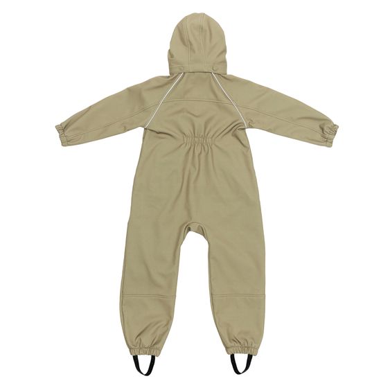Fillikid Softshelloverall windicht, wasserabweisend, atmungsaktiv mit Kapuze und elastichen Bündchen - Salbei - Gr. 86/92