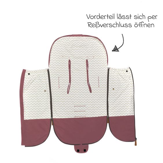 Fillikid Summer footmuff Light Big for buggy, sport and stroller - Old Rose