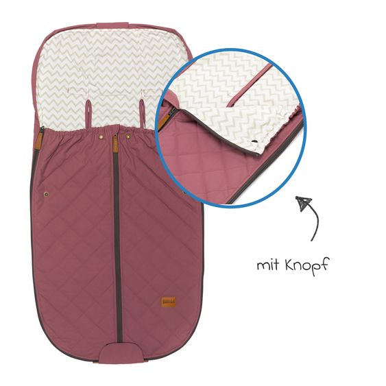 Fillikid Summer footmuff Light Big for buggy, sport and stroller - Old Rose