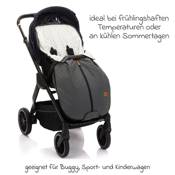 Fillikid Summer footmuff Light Big for buggy, sport and stroller - Grey
