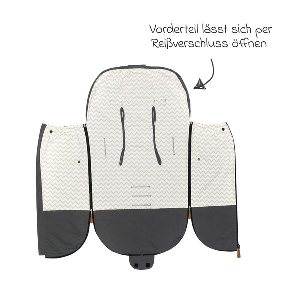 Fillikid Summer footmuff Light Big for buggy, sport and stroller - Grey