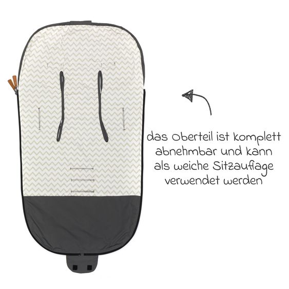 Fillikid Summer footmuff Light Big for buggy, sport and stroller - Grey