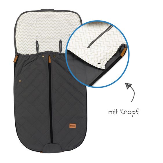 Fillikid Summer footmuff Light Big for buggy, sport and stroller - Grey