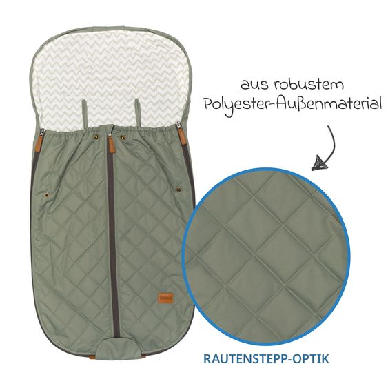 Fillikid Summer footmuff Light Big for buggy, sport and stroller - Sage