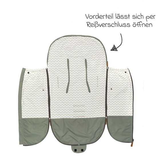 Fillikid Summer footmuff Light Big for buggy, sport and stroller - Sage