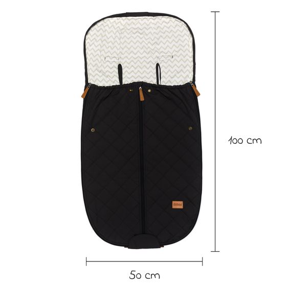 Fillikid Summer footmuff Light Big for buggy, sport and stroller - Black