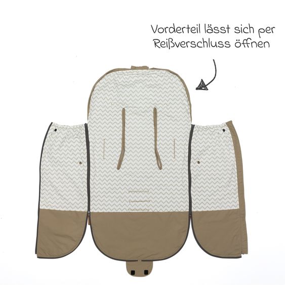 Fillikid Summer footmuff Light Big for buggy, sport and stroller - Taupe