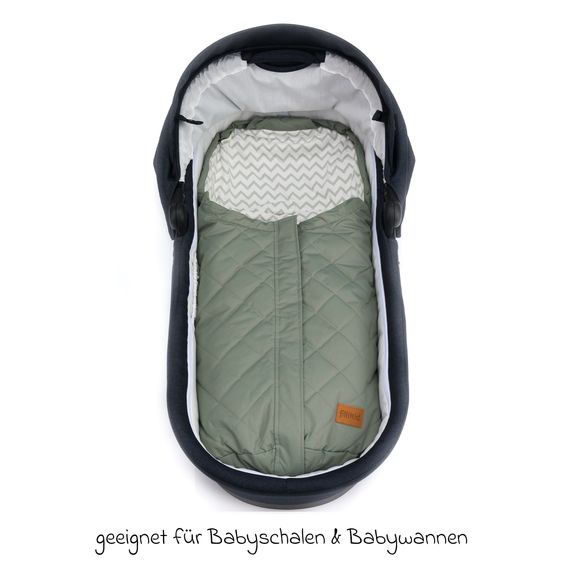 Fillikid Summer footmuff Light Small for Infant Car Seats & Carrycots - Sage