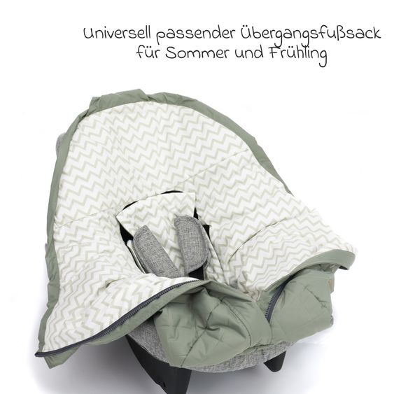 Fillikid Summer footmuff Light Small for Infant Car Seats & Carrycots - Sage