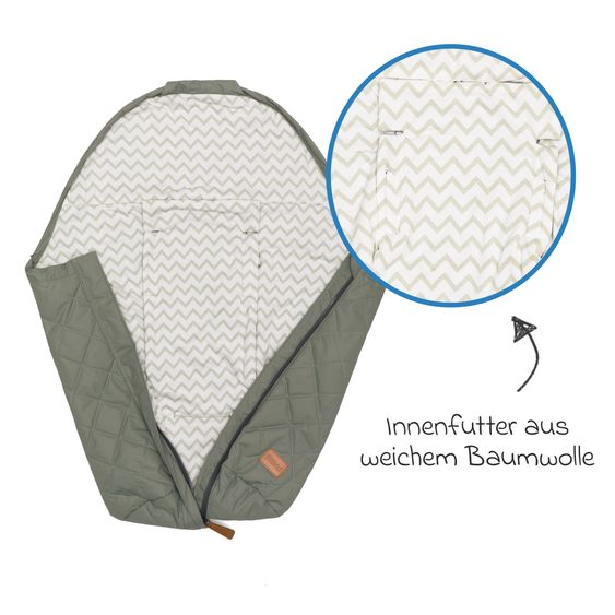 Fillikid Summer footmuff Light Small for Infant Car Seats & Carrycots - Sage