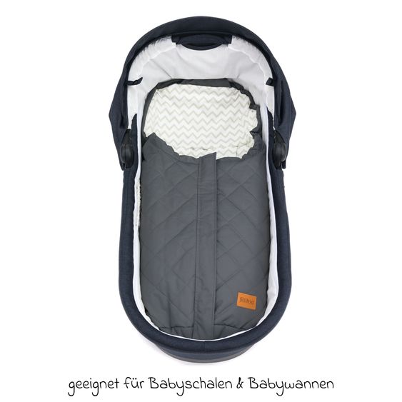 Fillikid Summer footmuff Light Small for Infant Car Seats & Carrycots - Black