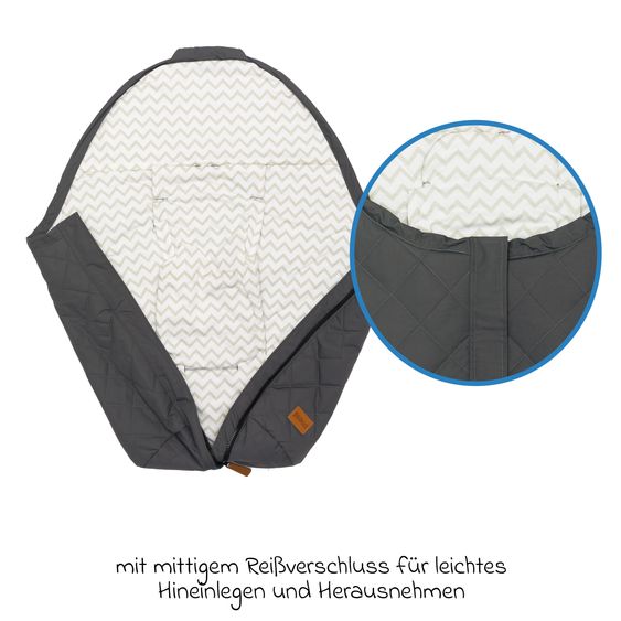 Fillikid Summer footmuff Light Small for Infant Car Seats & Carrycots - Black