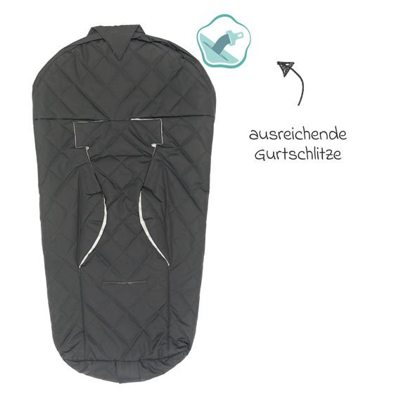 Fillikid Summer footmuff Light Small for Infant Car Seats & Carrycots - Black