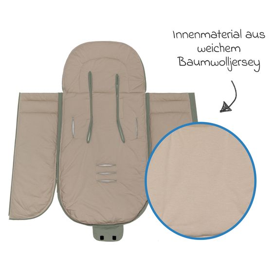 Fillikid Summer footmuff Light Trend for Buggy, Sport and Stroller - Sage