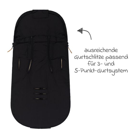 Fillikid Sommerfußsack Light Trend für Buggy, Sport- und Kinderwagen - Schwarz