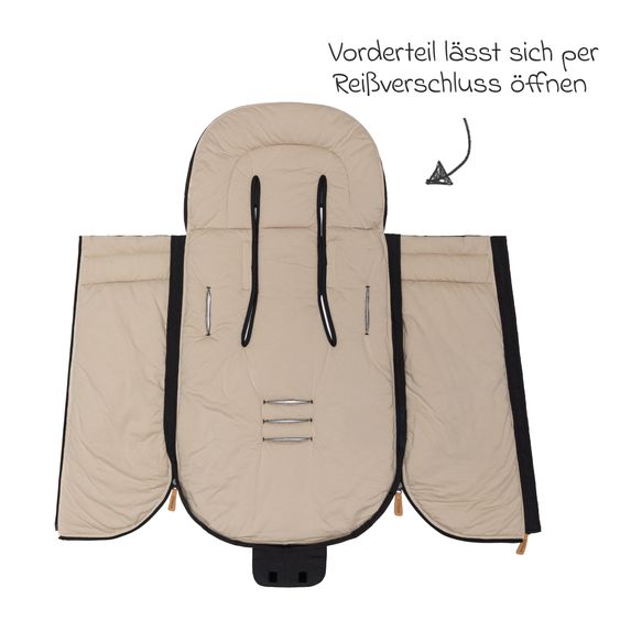 Fillikid Sommerfußsack Light Trend für Buggy, Sport- und Kinderwagen - Schwarz