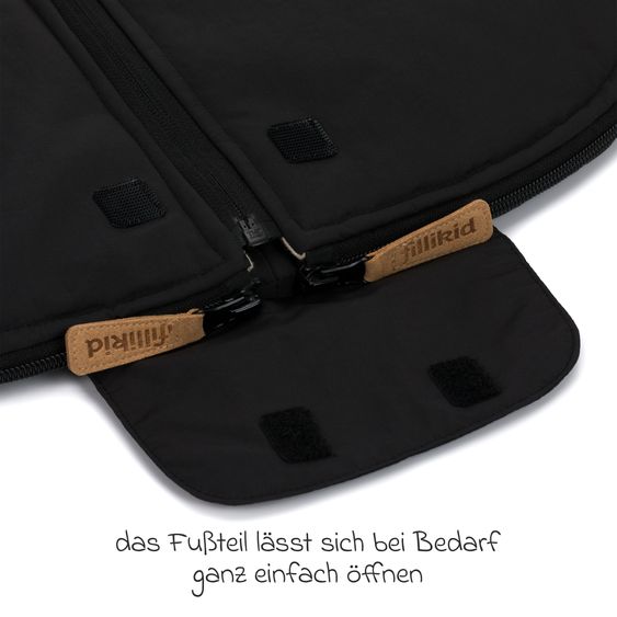 Fillikid Sommerfußsack Light Trend für Buggy, Sport- und Kinderwagen - Schwarz