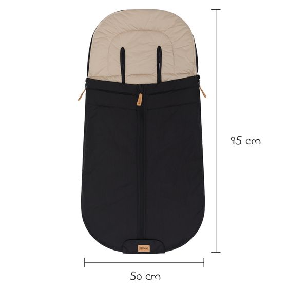 Fillikid Sommerfußsack Light Trend für Buggy, Sport- und Kinderwagen - Schwarz