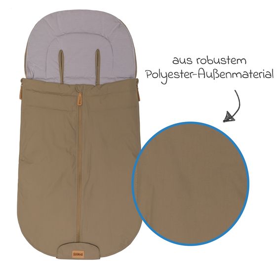 Fillikid Sommerfußsack Light Trend für Buggy, Sport- und Kinderwagen - Taupe