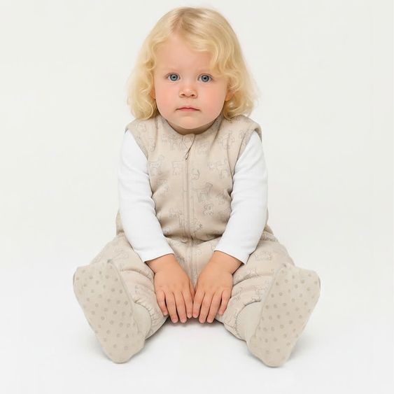 Fillikid Summer sleeping bag with Legs TOG 0.5 - Dog - Beige - Size: 80