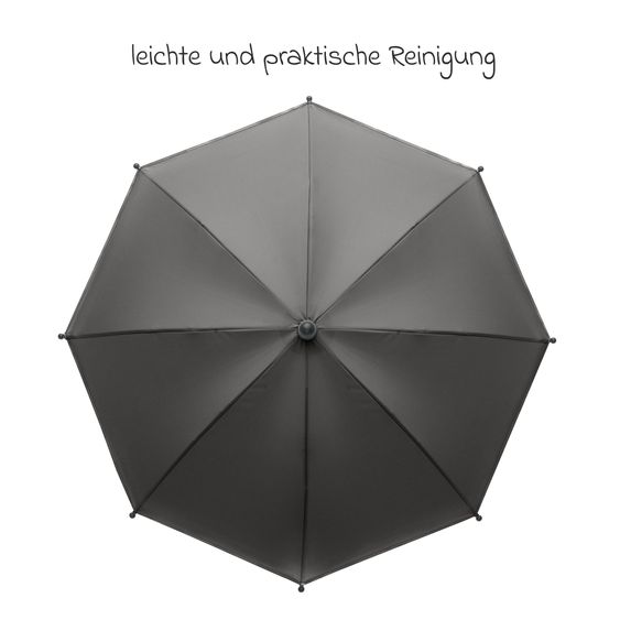 Fillikid Sonnenschirm Standard mit UV-Schutz 50+ & Universalhalterung - Dunkelgrau