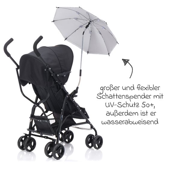 Fillikid Sonnenschirm Standard mit UV-Schutz 50+ & Universalhalterung - Gletschergrün