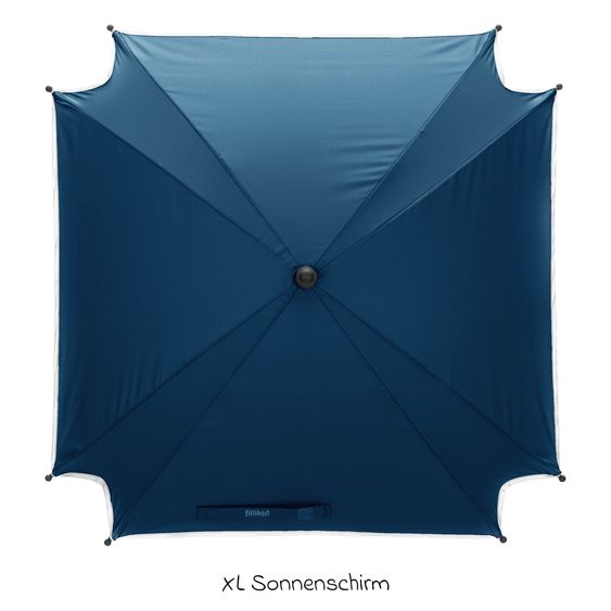Fillikid Sonnenschirm XL mit UV-Schutz 50+ & Universalhalterung - Marine