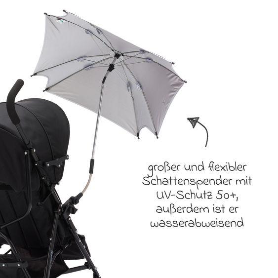 Fillikid Ombrellone per passeggino XL con protezione UV 50+ & supporto universale - Mint