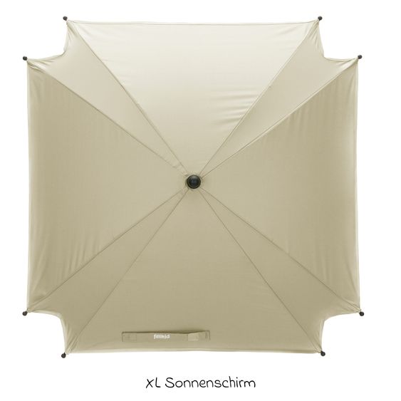 Fillikid Sonnenschirm XL mit UV-Schutz 50+ & Universalhalterung - Natur