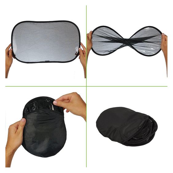 Fillikid Sonnenschutz selbsthaftend 2er Pack 48 x 30 cm - Schwarz