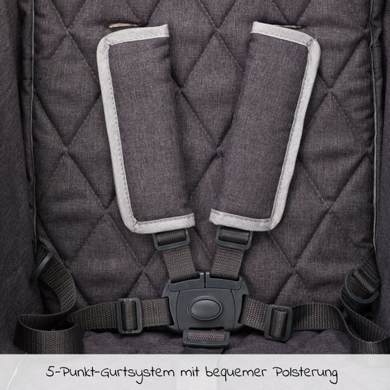 Fillikid Sportwagen & Jogger Fill mit großen Luftkammerreifen - Dunkelgrau Melange