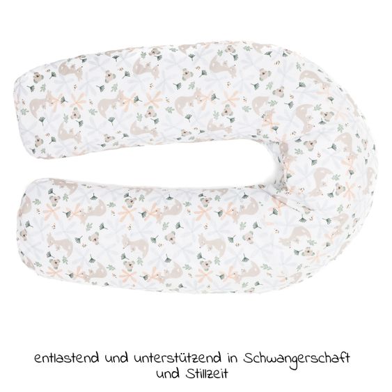 Fillikid Nursing pillow Luxe with micro pearl filling incl. cover 190 cm - Kangaroo - White
