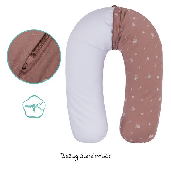 Fillikid Stillkissen mit Füllung aus EPS-Mikrokugeln inkl. Bezug 190 - Pusteblume - Rosa