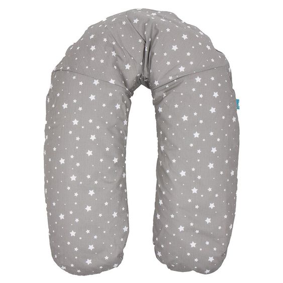 Fillikid Stillkissen XL 190 cm - Sterne - Grau Weiß