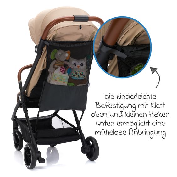 Fillikid Taschennetz für Kinderwagen & Buggys - Schwarz