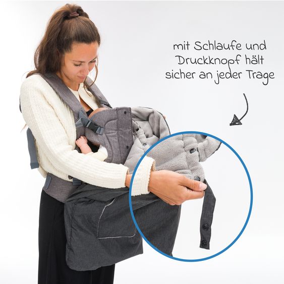 Fillikid Carry Cover For baby carriers wind- and water-repellent with hood - Grey